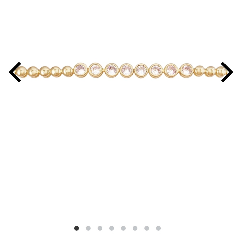 Gorgeous half bezel faux diamond bracelet